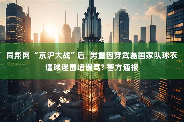 同翔网 “京沪大战”后, 男童因穿武磊国家队球衣遭球迷围堵谩骂? 警方通报